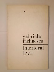Gabriela Melinescu - Interiorul legii (1968; tiraj 1370 ex.)
