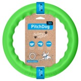 PitchDog, Jucarie Inel pentru caini, verde, 28 cm, Pitch Dog