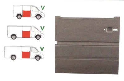 Panou usa spate Volkswagen Lt 2 05.1996-12.2005 , Mercedes Sprinter 208-416, 01.1995-2006, Dreapta, metal; usa culisanta; pana la geam foto