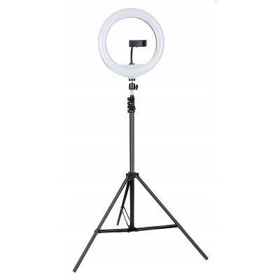 Lampa circulara fotografie si machiaj, MT Malatec, LED 60W, suport telefon, trepied, 3 culori lumina foto