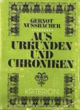 Aus Urkunden und Chroniken. Band 1 - Beitr&auml;ge zur siebenb&uuml;rgischen Heimatkunde