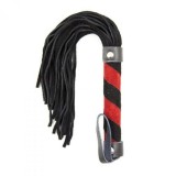 Bici Piele, Negru &amp; Rosu, Leather flogger - Cat o&#039; nine tails#