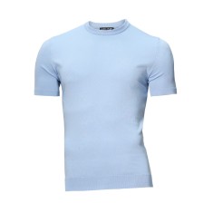 Tricou barbati bleu tricotat TR11