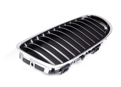 Grila radiator Bmw Seria 3 (E90/E91), 08.2008-06.2012, montare fata, stanga, cromat/negru, RapidAuto foto