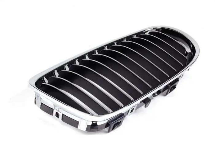 Grila radiator Bmw Seria 3 (E90/E91), 08.2008-06.2012, montare fata, stanga, cromat/negru, RapidAuto