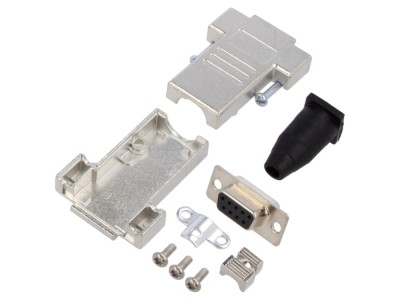 Conector D-Sub 9 PIN Mamă, negru foto