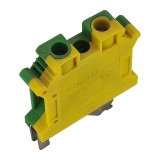 Cumpara ieftin Clema sir fixare pe sina, galben/verde, 10 mm&sup2;, 10 buc / set