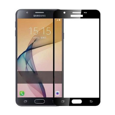 Folie sticla securizata 5D Full Glue pentru Samsung Galaxy J7 Prime, Negru foto