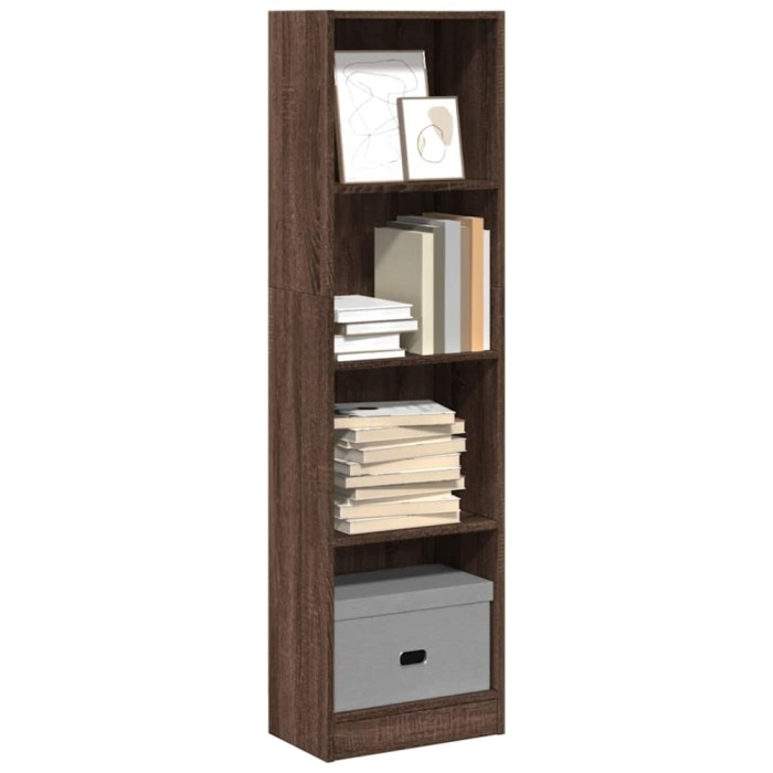 vidaXL Bibliotecă, stejar maro, 40x24x143 cm, lemn prelucrat 857789