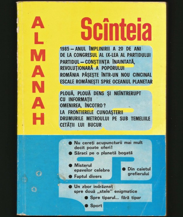 ALMANAH SC&Icirc;NTEIA / SC&Acirc;NTEIA - ANUL 1986