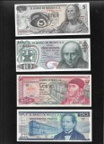 Rar! Set Mexic 5 + 10 + 20 + 50 + 100 + 500 + 1000 pesos aunc - unc