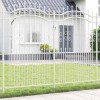 VidaXL Gard de Grădină Alb 215 cm Oțel vopsit &icirc;n pulbere 42003977