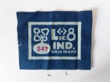 Numar matricol scolar ecuson anii 80, Baia Mare, LICEUL IND. Nr. 8.