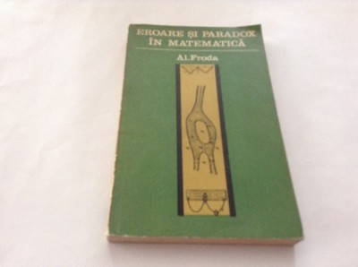 EROARE SI PARADOX IN MATEMATICA AL FRODA-RF16/1 foto