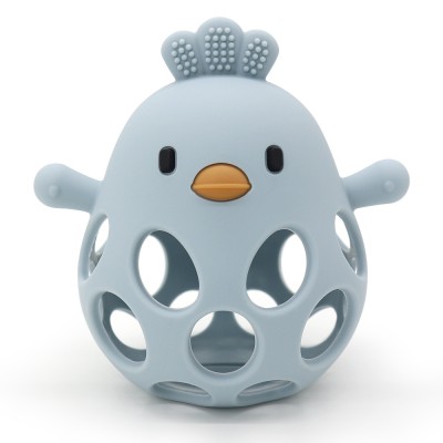 Jucarie dentitie NippleBaby, din silicon alimentar non-toxic pentru bebelusi si nou nascuti, culoare albastru foto