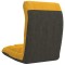 Scaun de podea pliabil, galben mustar, material textil - 4