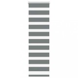 vidaXL Jaluzea cu zebră gri &icirc;nchis lățime țesătură 35,9 cm poliester