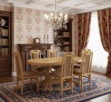 Set Masa Living Extensibila Stejar Sonoma + 6 Scaune Tapitate Lemn Fag Elegant Rezistent