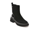 Ghete GRYXX negre, W415, din piele intoarsa