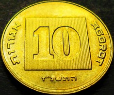 Moneda exotica 10 AGOROT - ISRAEL, anul 1997 *cod 1124 = UNC