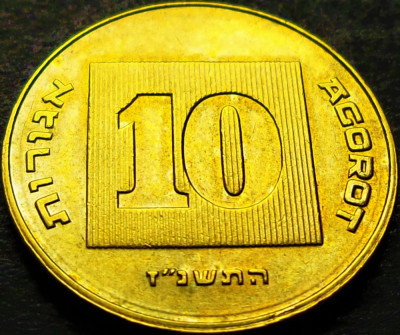 Moneda exotica 10 AGOROT - ISRAEL, anul 1997 *cod 1124 = UNC foto