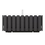 Jardiniera decorativa, suport metalic, sistem irigare,​​​​​​​ antracit, 38x18x16.2 cm, Boardee Fencycase W&nbsp;