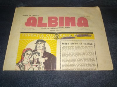 REVISTA ALBINA 7 SEPTEMBRIE 1934 foto