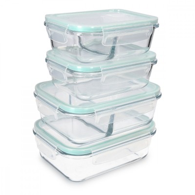 Set de 4 caserole de depozitare a alimentelor din sticla, 1000ml, 600ml, 47684.04.01 foto