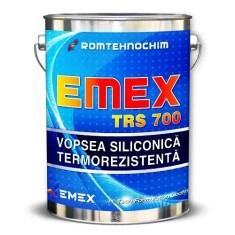 Vopsea Siliconica Termorezistenta &ldquo;Emex TRS 700&rdquo; - Negru - Bid. 4 Kg