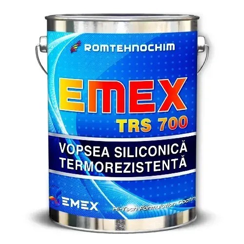 Vopsea Siliconica Termorezistenta &ldquo;Emex TRS 700&rdquo; - Argintiu - Bid. 4 Kg