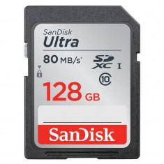 Card Sandisk Ultra SDXC 128GB Clasa 10 80Mbs UHS-I foto