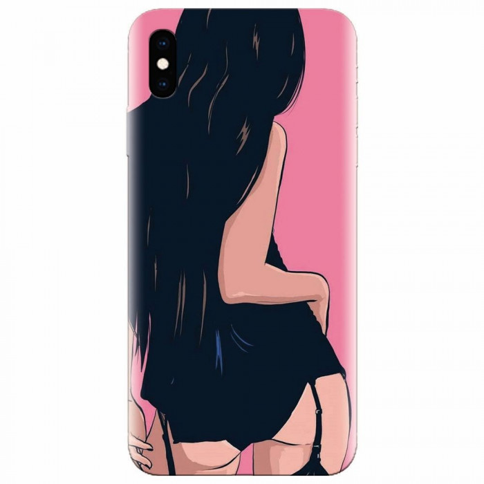 Husa silicon pentru Apple Iphone X, Girl With Long Hair