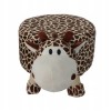 Taburet pentru copii, rotund, model girafa, textil, lemn, max 50 kg, 28x25 cm, Chomik GartenVIP DiyLine
