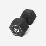 Ganteră Hex Dumbbell 20 kg Negru