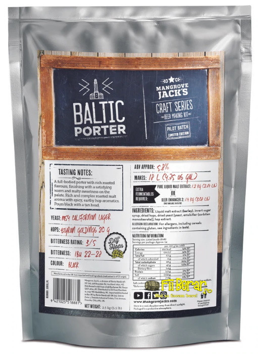 Mangrove Jack&#039;s Craft Series Baltic Porter 2.5 kg - kit 18 litri bere Porter