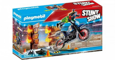 Motocicleta cu perete de foc 70553 Playmobil foto