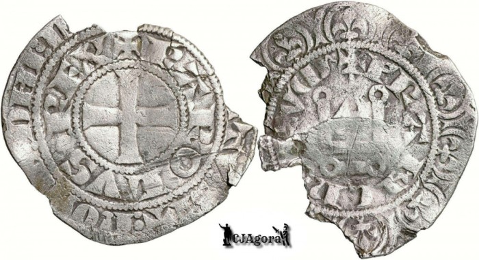 1323-1328, Maille Blanche - Carol al IV-lea - Regatul Franței