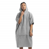 Poncho de baie unisex Homelevel, L-XL, Gri, Bumbac organic, 54881.25.20