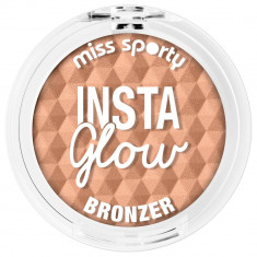 Fard Obraz Miss Sporty Insta Glow Bronzer 001, 6.5 g, Fard de Obraz Insta Glow Bronzer, Fard de Obraz Bronz, Pudra de Obraz, Fard pentru Obraji Bronza