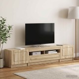 Cumpara ieftin Cabinet TV cu LED UTRECHT 3 buc. Stejar Sonoma Lemn prelucrat