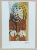 Pablo Picasso (1881-1973) - Homme assis, Cromolitografie