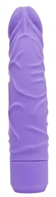 Vibrator Classic Get Real, Multispeed, Silcon, Mov, 19cm foto