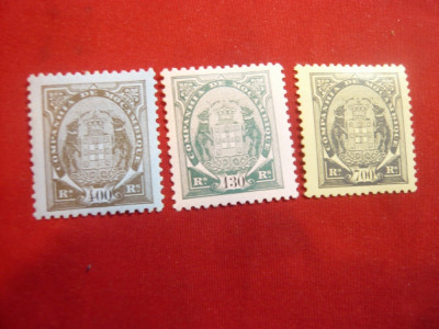 Serie mica Stema 1902 Compania de Mozambic colonie portugheza , 3 val. sarniera foto