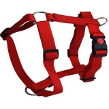 HAM PENTRU CAINI 3X AJUSTABIL NYLON ROSU CLICK 10MM 22-40CM
