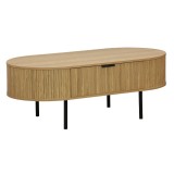 Cumpara ieftin Masuta de cafea Scandi MDF culoare lemn natural cu picioare metalice 118x60x44cm