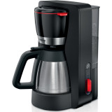 Cafetiera Bosch TKA6M273, 1.1 l, cana termos cu pereti dubli, sistem antipicurare, oprire automata, Negru