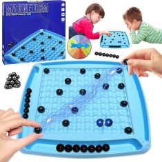 Joc Sah Magnetic pentru copii, cu 30 de magneti, tabla de joc, cu 4 jocuri diverse, interactiune parinte-copil, imbunatatirea concentrarii, maxim 4 ju