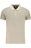 Norway Tricou Polo barbati cu logo brodat, din bumbac, Regular fit, Bej