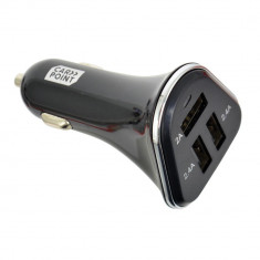 Incarcator auto Carpoint pentru USB de la priza auto , 3xUSB, 12V/ 24V, iesire 5V 6.8A Kft Auto