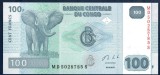 CONGO █ bancnota █ 100 Francs █ 2013 █ P-98a █ G&amp;D █ UNC █ necirculata